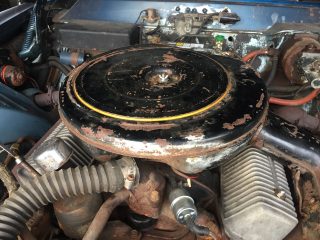 Mark II Engine Bay: took several days to get the engine running and car driving