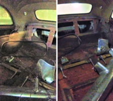 Rear compartment: where the back seat should be, but empty except for a rusty bumper etc.